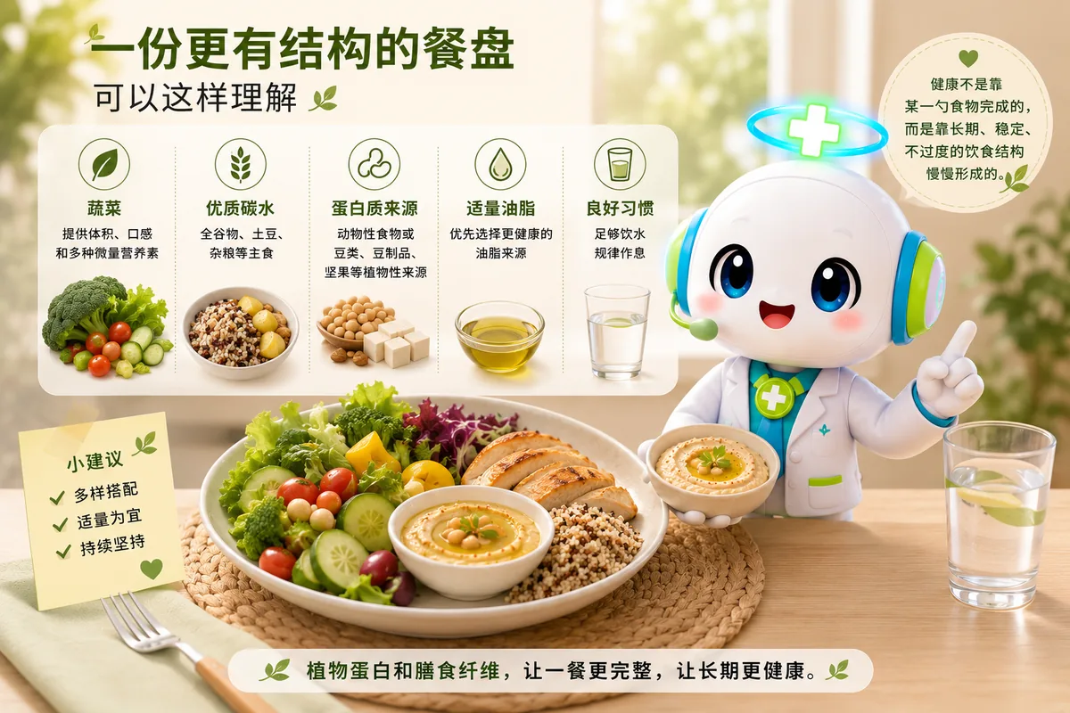 鹰嘴豆泥与植物蛋白健康科普配图 8