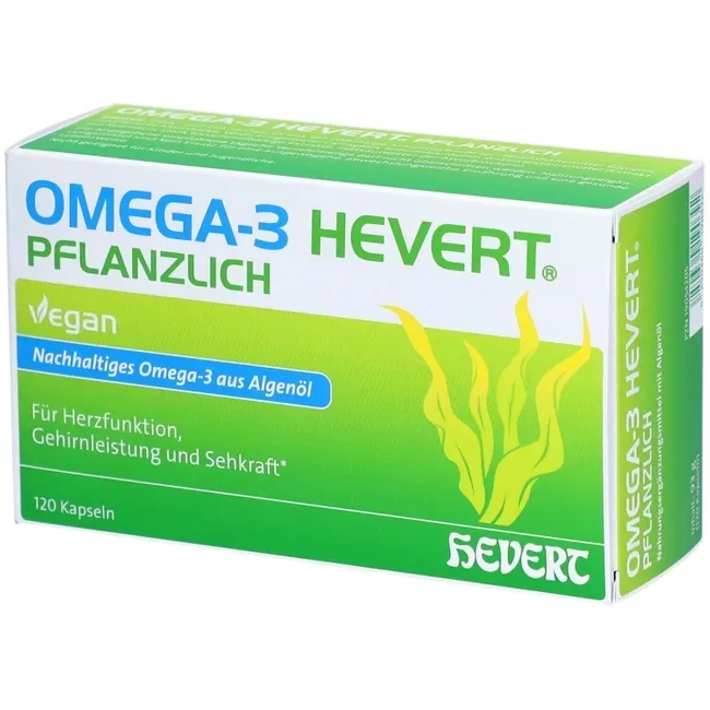 德国Hevert菲德 Omega-3藻油软胶囊120粒产品图