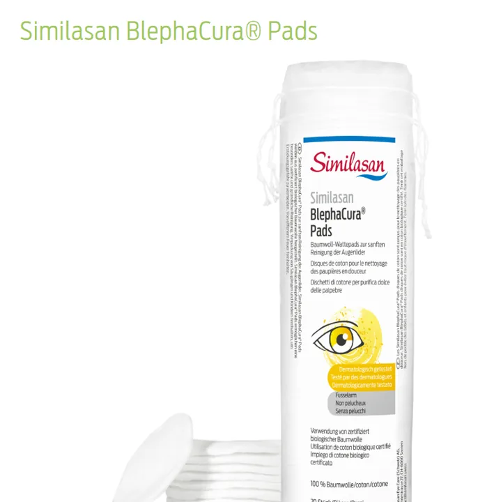Similasan BlephaCura® 眼睑清洁棉片（有机棉化妆棉）产品图